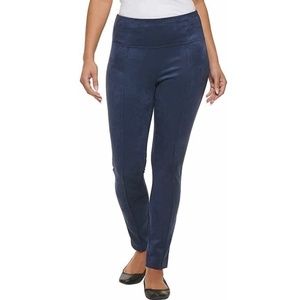 Andrew Marc Faux Suade Pull On Navy Ponte Pants